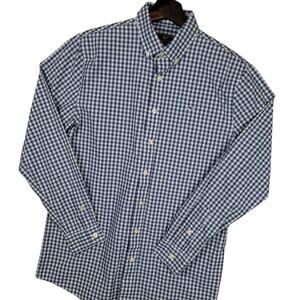 Vineyard Vines Men's Whale Shirt XL Long Sleeve Button-Down Preppy Blue Plaid